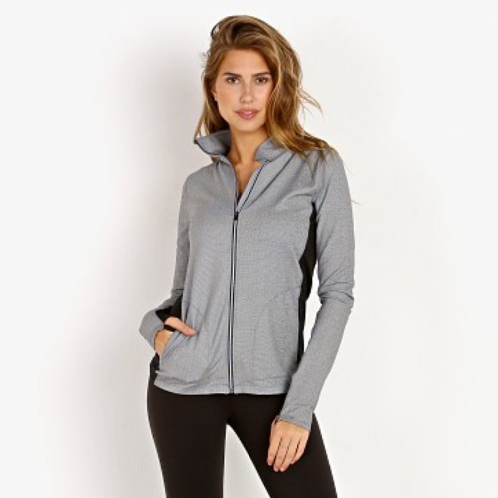Splits59 Transitional Full Zip Thumbhole Long Sleeve Pocket Jacquard Jacket S - Picture 10 of 10